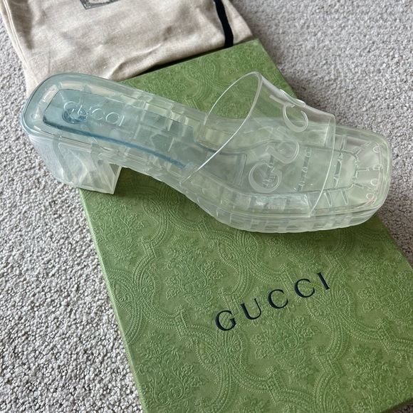 Gucci clear rubber slides NWT - Picture 3 of 10